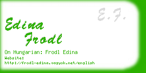 edina frodl business card